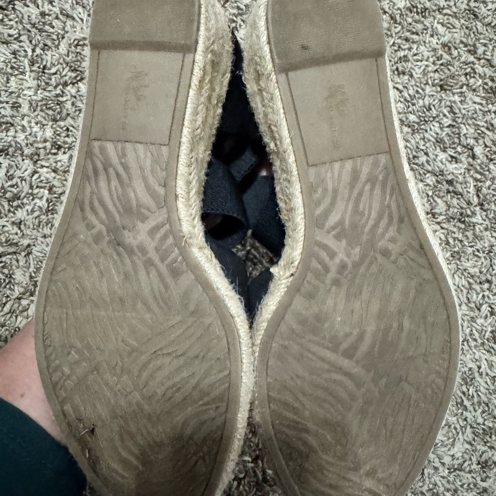 Velocity Black Espadrille Wedge Sandals - Picture 5 of 5
